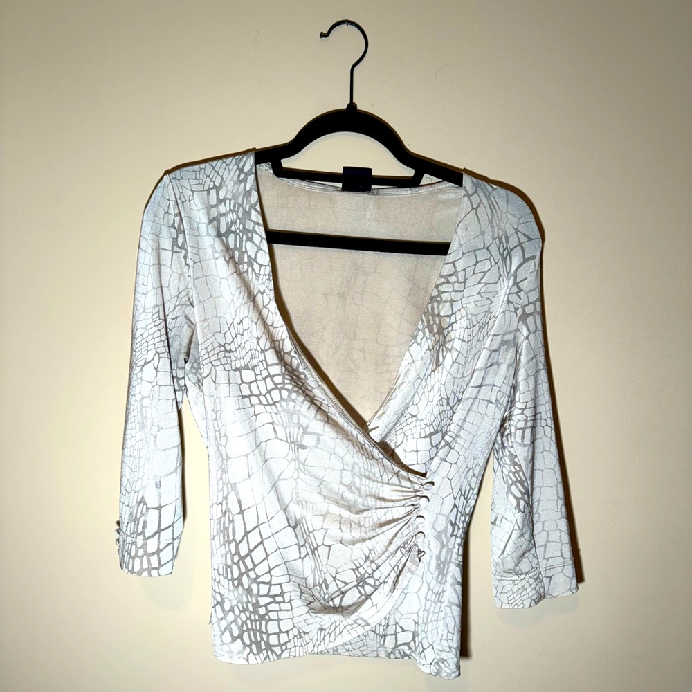 Y2K Animal Print Blouse